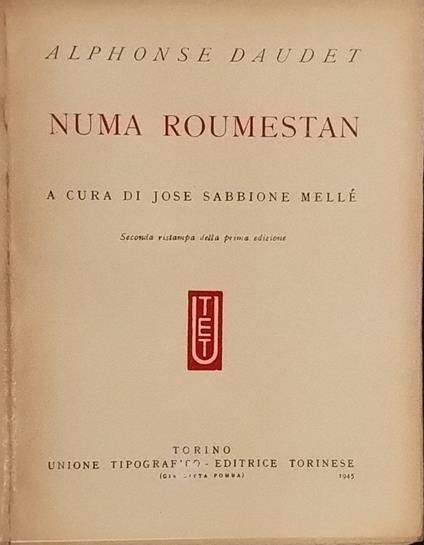 Numa roumestan - Alphonse Daudet - copertina