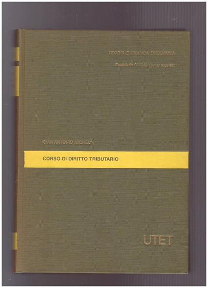 Corso di diritto tributario - copertina