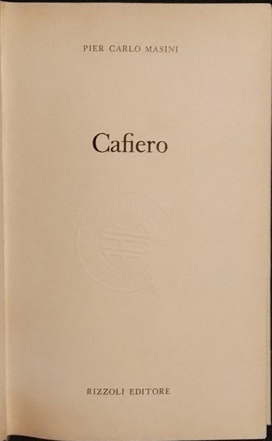 Cafiero - P. Carlo Masini - copertina