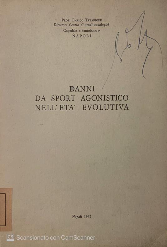 Danni da sport agonistico nell'età evolutiva - Enrico Tatafiore - copertina