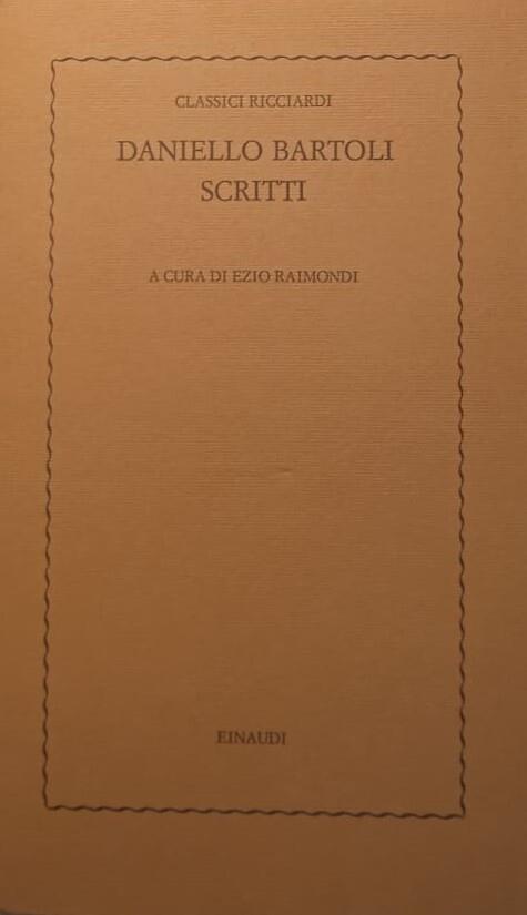 Scritti - Daniello Bartoli - copertina