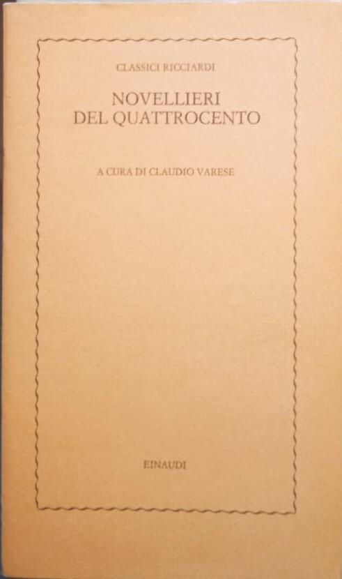 Novellieri del Quattrocento - Claudio Varese - copertina