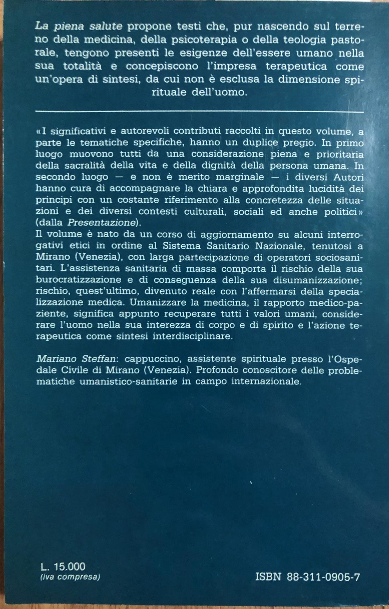 Sanità per l'uomo. Strutture sanitarie e problemi etici