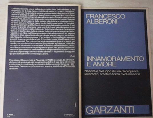 Innamoramento e amore - Francesco Alberoni - copertina
