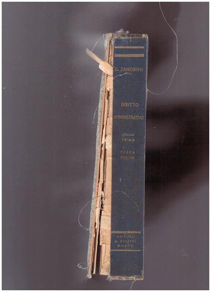 Corso di diritto amministrativo Volume I Parte generale - Guido Zanobini - copertina