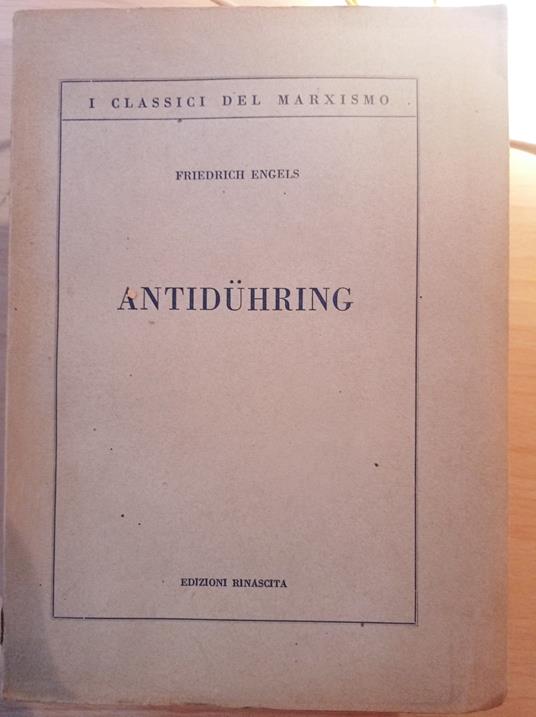 Antiduhring - Friedrich Engels - copertina