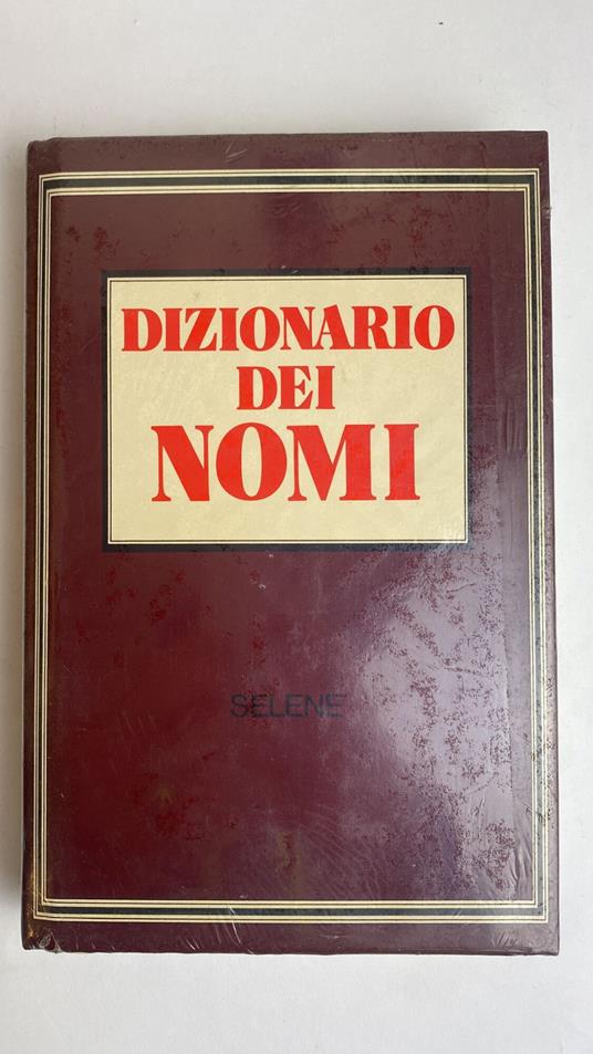 Dizionario dei nomi - Selene - copertina