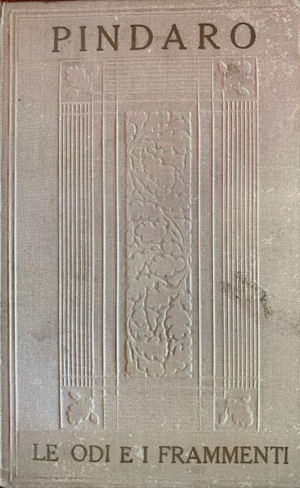 Le odi e i frammenti volume II - Pindaro - copertina