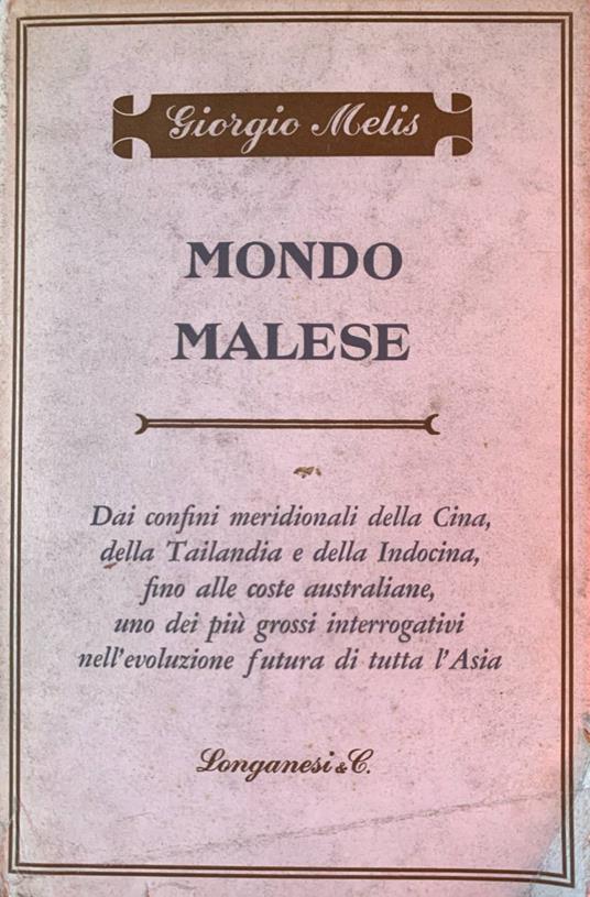 Mondo malese - Giorgio Melis - copertina