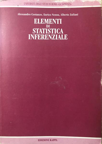 Elementi di statistica inferenziale - copertina