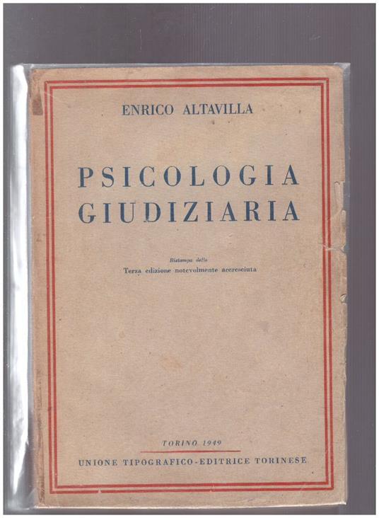 Psicologia giudiziaria - Enrico Altavilla - copertina