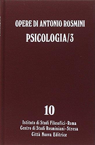 Opere. Psicologia (3) (Vol. 10) - Antonio Rosmini - copertina