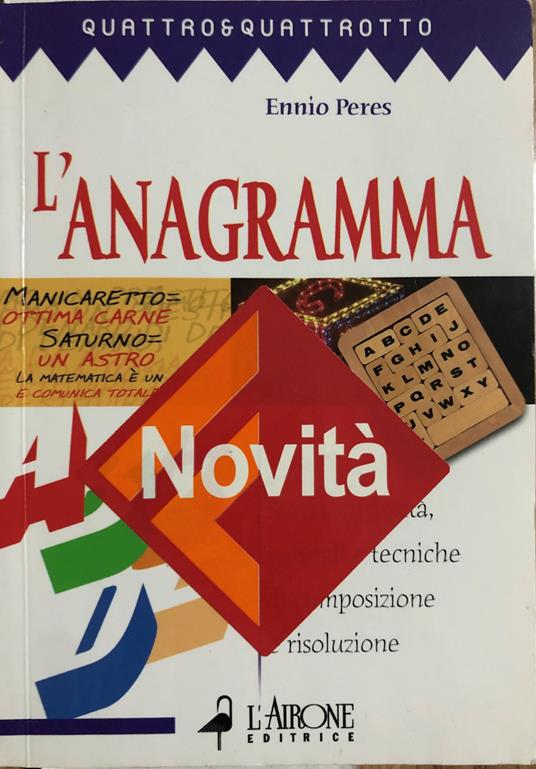 L' anagramma - Ennio Peres - copertina