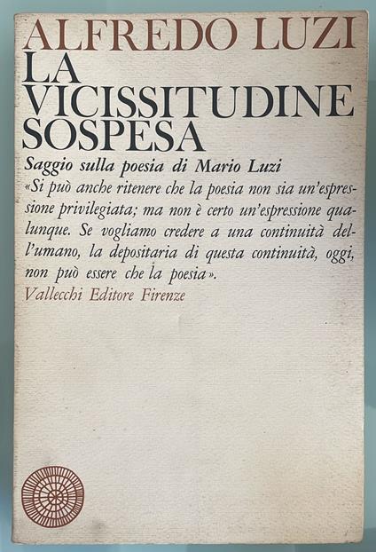 vicissitudine sospesa - Alfredo Luzi - copertina