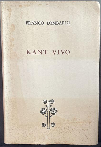 Kant vivo - Franco Lombardi - copertina