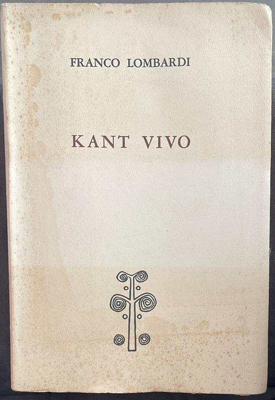 Kant vivo - Franco Lombardi - copertina