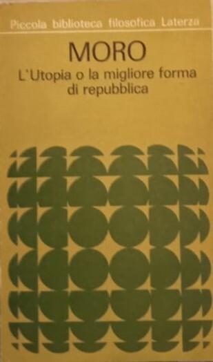L' utopia o la migliore forma di repubblica - Tommaso Moro - copertina