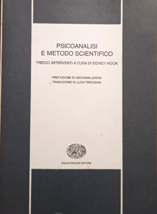 Psicoanalisi e metodo scientifico - Sidney Hook - copertina