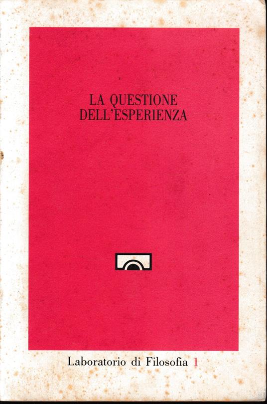 La questione dell'esperienza - copertina