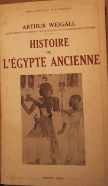 Histoire de l'Egypte ancienne - Arthur Weigall - copertina