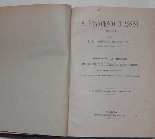 San Francesco D'Assisi. Nuova e unica traduzione approvata dall'autore per Mons. Benedetto Neri - Johannes Joergensen - copertina