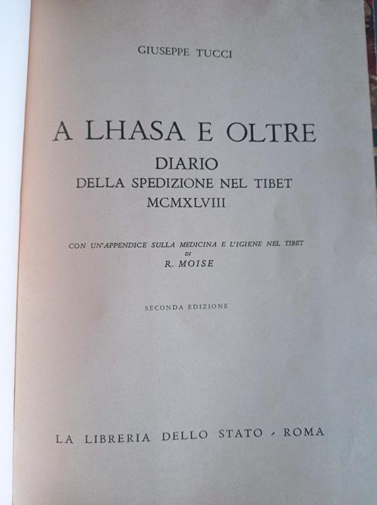 A Lhasa e oltre diario della spedizione nel Tibet - Giuseppe Tucci - copertina