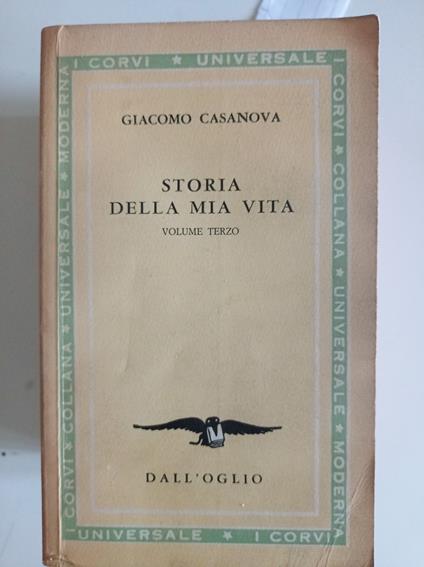 Storia della mia vita Vol. 3 - Giacomo Casanova - copertina