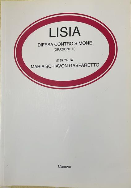 Difesa contro Simone (Orazione III) - Lisia - copertina