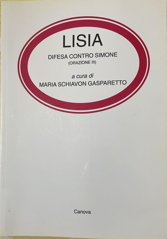 Difesa contro Simone (Orazione III) - Lisia - copertina