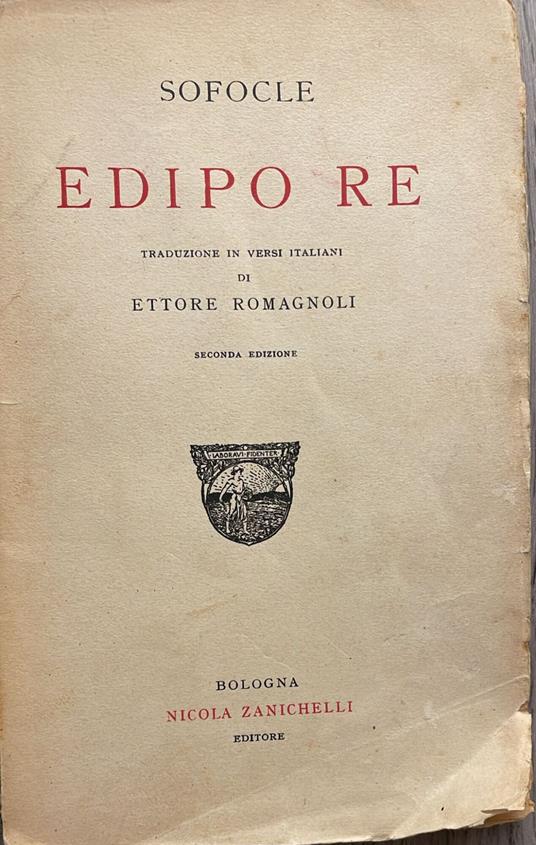Edipo Re - Sofocle - copertina