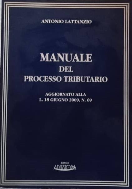 Manuale del processo tributario - copertina