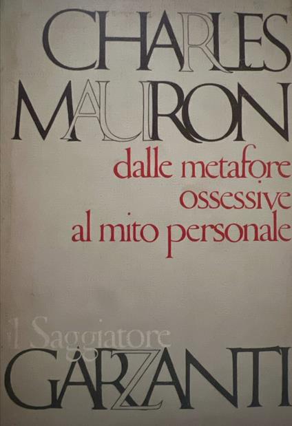 Dalle metafore ossessive al mito personale - Charles Mauron - copertina