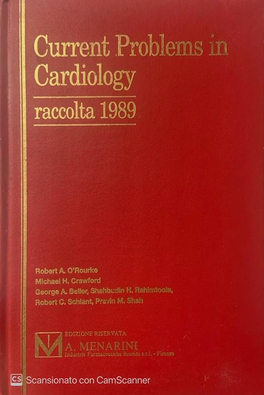 Current Problems in Cardiology raccolta 1989 - copertina
