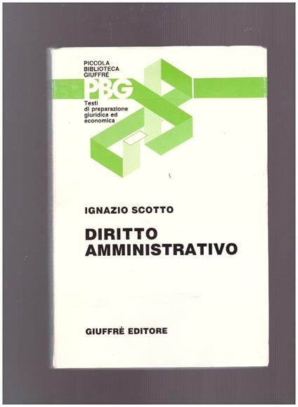 Diritto amministrativo - Ignazio Scotto - copertina