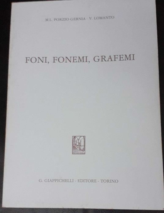 Foni, fonemi, grafemi - copertina