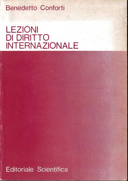 Lezioni di diritto internazionale - Benedetto Conforti - copertina