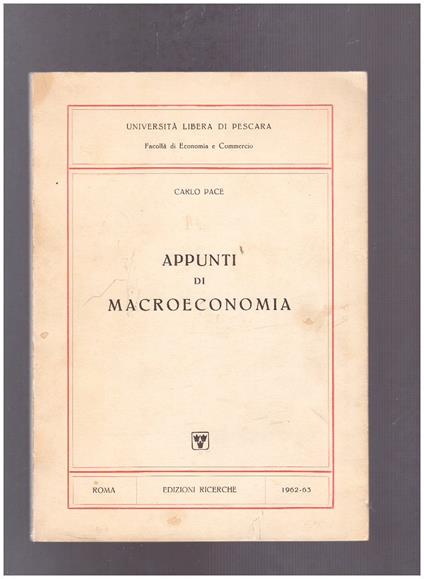Appunti di macroeconomia - copertina
