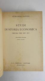 Studi di storia economica. (2 Volumi)