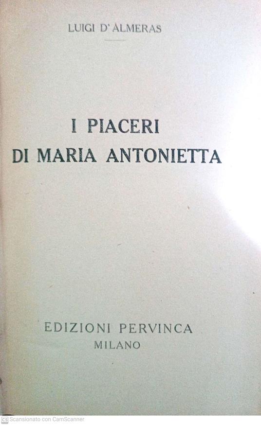 I piaceri di Maria Antonietta - copertina