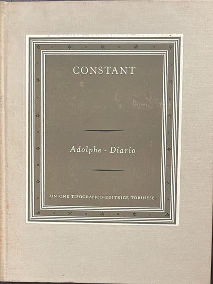 Adolphe-Diario - Benjamin Constant - copertina