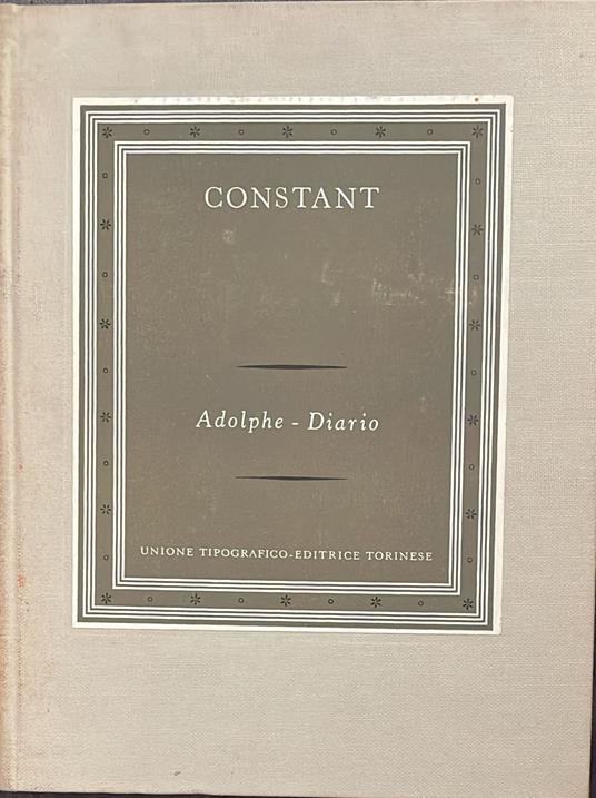 Adolphe-Diario - Benjamin Constant - copertina