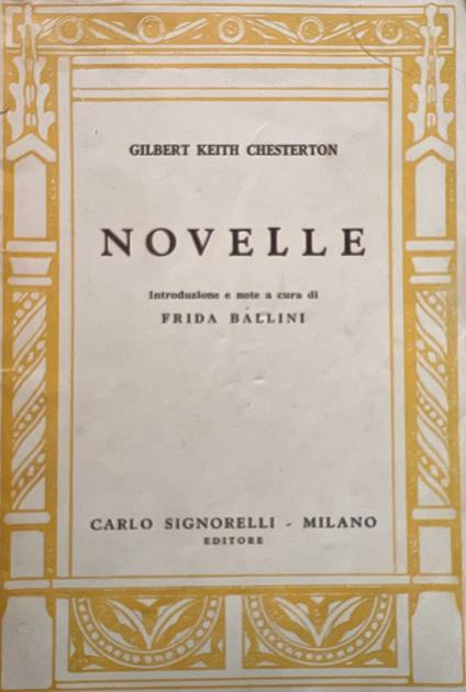 Novelle - Gilbert K. Chesterton - copertina