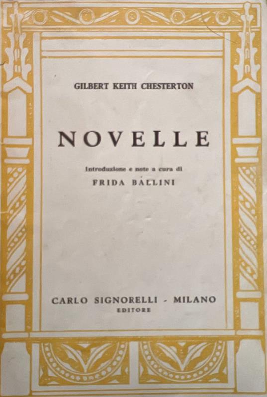 Novelle - Gilbert K. Chesterton - copertina