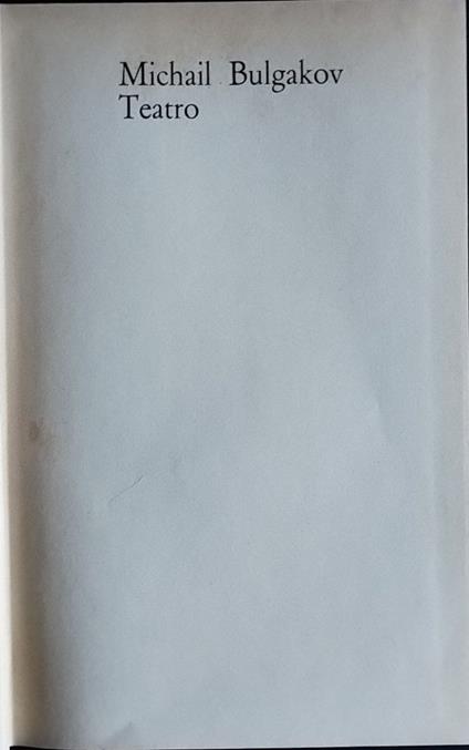 Teatro - Michail Bulgakov - copertina
