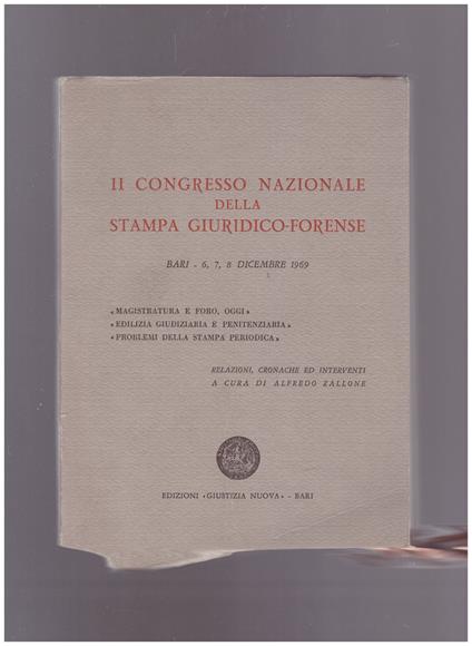 Il Congresso Nazionale della Stampa Giuridico-forense - Alfredo Zallone - copertina