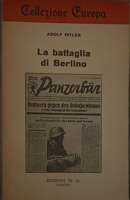 La battaglia di Berlino - Adolf Hitler - copertina