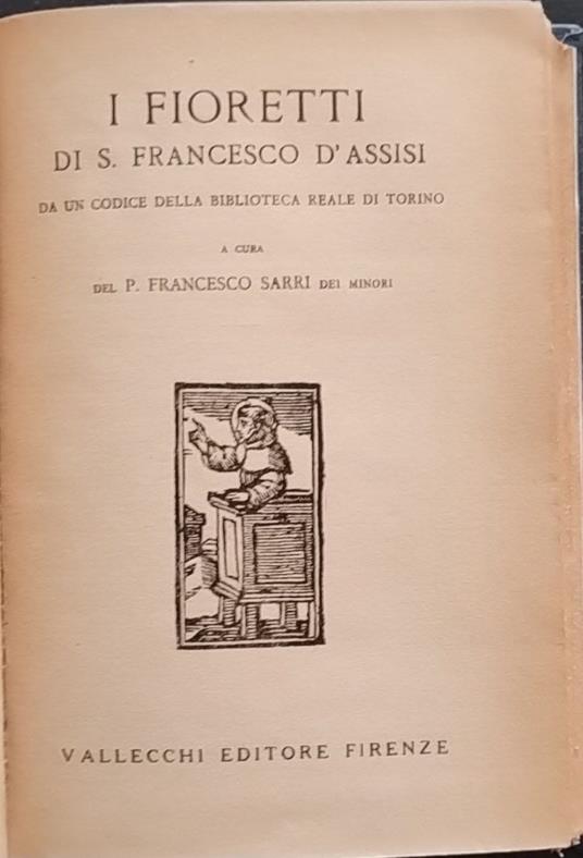 I fioretti di S. Francesco d'Assisi - P. Francesco Sarri - copertina