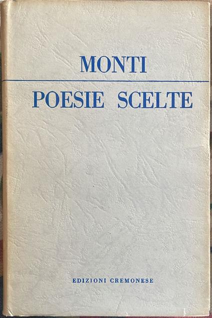 Poesie scelte - Monti - copertina