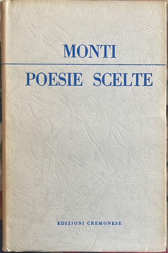 Poesie scelte - Monti - copertina