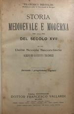 Storia medioevale e moderna fino alla fine del secolo XVII